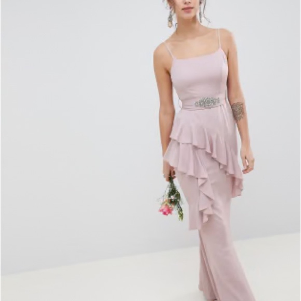 ASOS Blush Pink Draped Dress